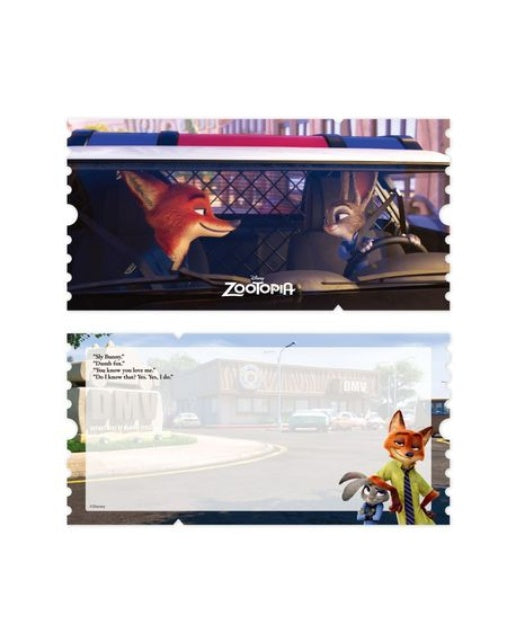 디즈니 주토피아 와이드 티켓 엽서 3: You know you love me