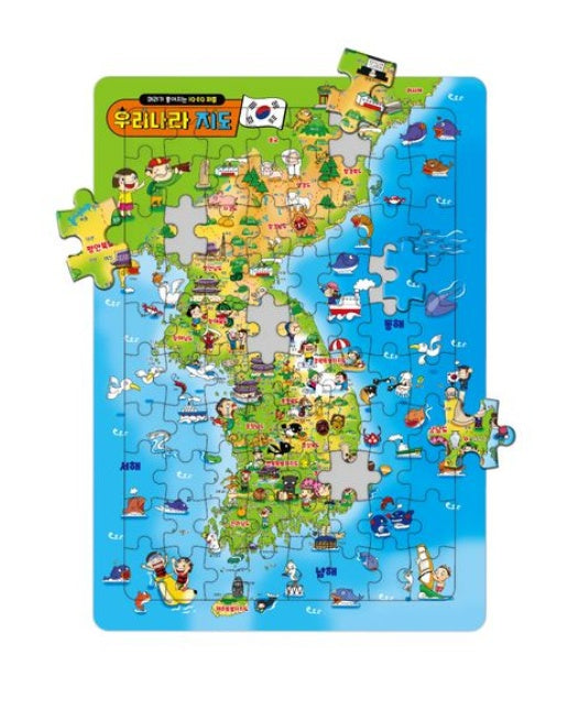 머리가 좋아지는 IQ.EQ 퍼즐 우리나라지도 (퍼즐)