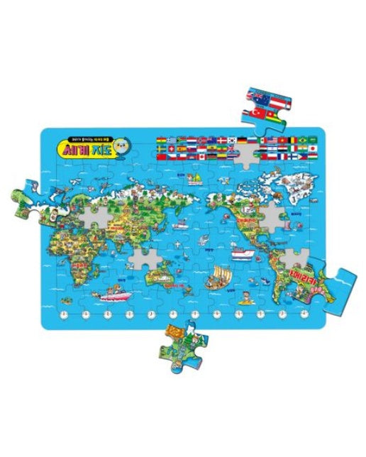 머리가 좋아지는 IQ.EQ 퍼즐 세계지도 (퍼즐)