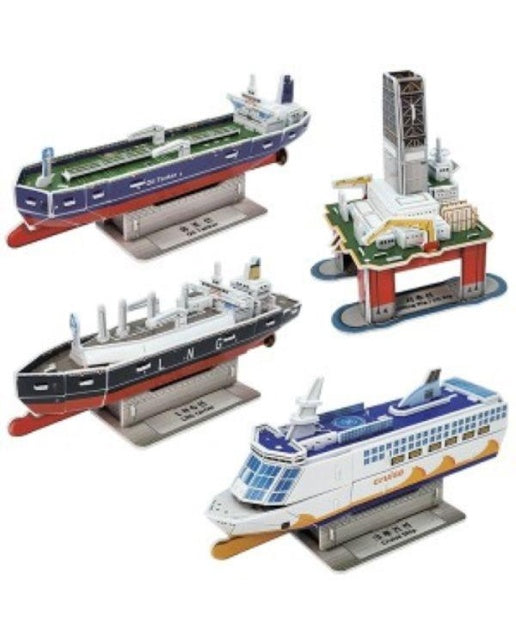 입체퍼즐 K-조선강국 배 시리즈 : 유조선, LNG선, 시추선, 크루즈선