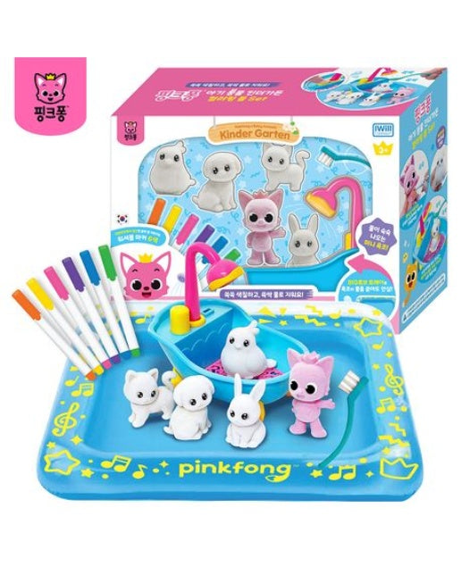 핑크퐁 아기동물 컬러링 돌 킨더가든 세트