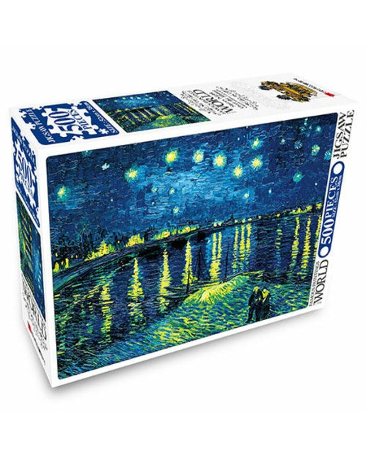 명화 500PCS 직소퍼즐 : 별이 흐르는 하늘의 론강