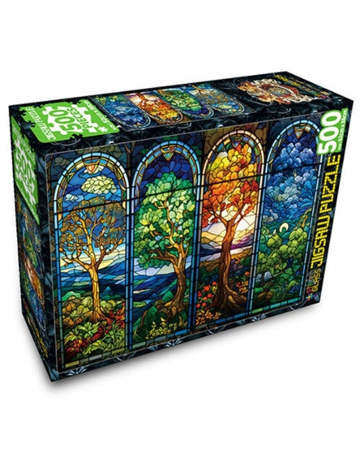 스테인드 글래스 직소퍼즐 500PCS 숲속의 사계
