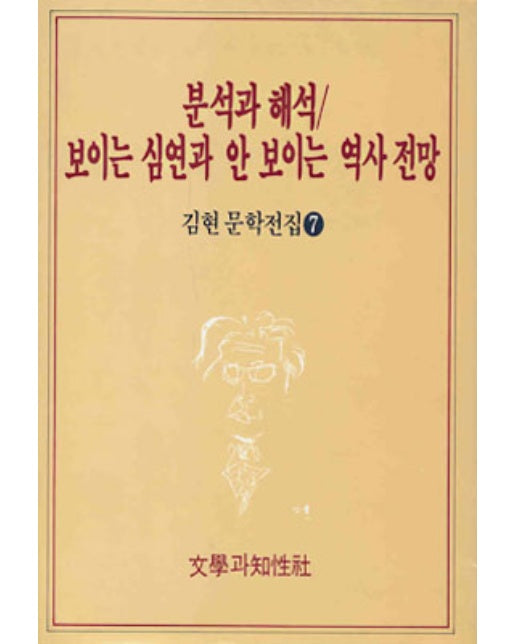 분석과 해석/보이는 심연과 안 보이는 역사 전망(김현문학전집 7)