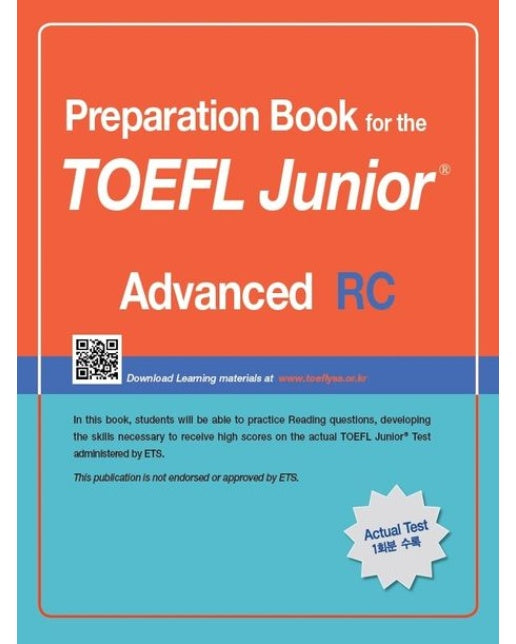 TOEFL Junior Test RC: Advanced (Focus on Question Types | 개정판)