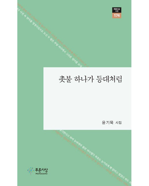 촛불 하나가 등대처럼 - 푸른사상 시선 174