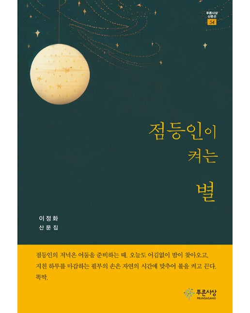 점등인이 켜는 별 - 푸른사상 산문선 54