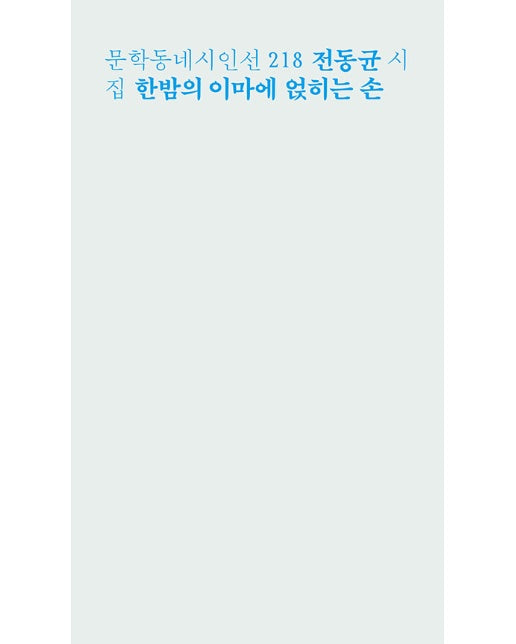 한밤의 이마에 얹히는 손 - 문학동네 시인선 218