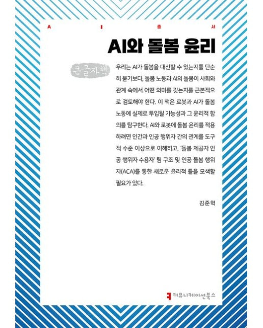 AI 돌봄 윤리(큰글자도서)