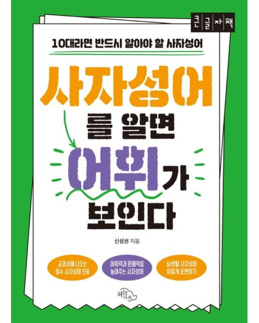 사자성어를 알면 어휘가 보인다(큰글자책) (10대라면 반드시 알아야 할 사자성어)