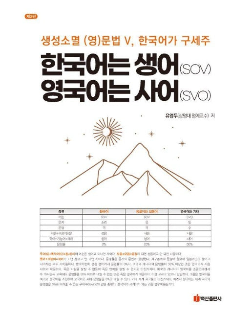 한국어는 생어(SOV) 영국어는 사어(SVO) : 생성소멸 (영)문법 Ⅴ, 한국어가 구세주 (2판)