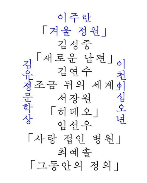 2025년 김유정문학상 수상작품집: 겨울 정원