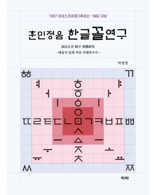 훈민정음 한글꼴연구 : 해설식 입체 자전 서체연구서