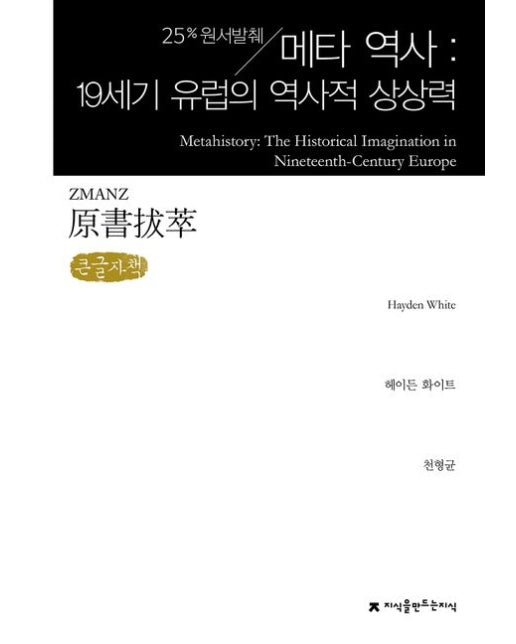 원서발췌 메타 역사 : 19세기 유럽의 역사적 상상력(큰글자책)