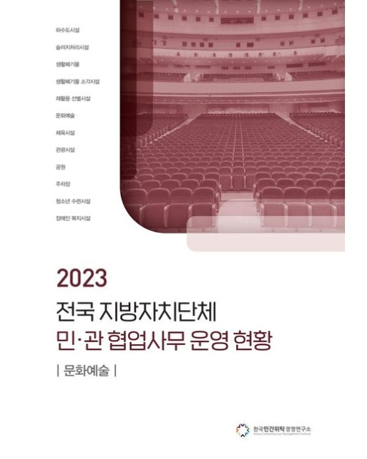 전국 지방자치단체 민관 협업사무 운영 현황: 문화예술(2023)