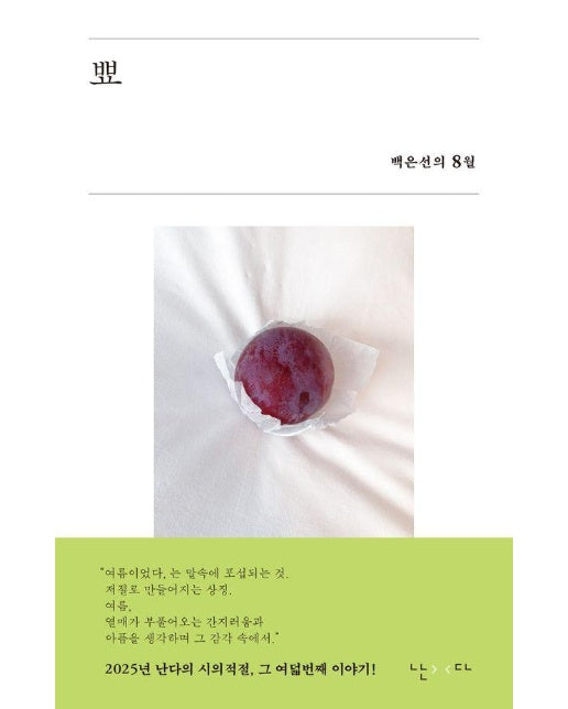 뾰 : 백은선의 8월 - 시의적절 8