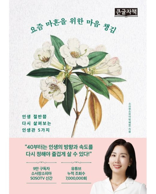 요즘 마흔을 위한 마음 챙김(큰글자책) (인생 절반쯤 다시 살펴보는 인생관 5가지)