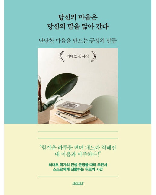 당신의 마음은 당신의 말을 닮아 간다 : 단단한 마음을 만드는 긍정의 말들 (양장)